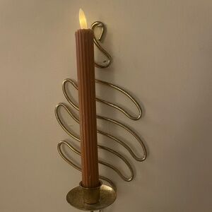 Vintage brass PartyLite Serpentine wall sconces for tape candles set of two